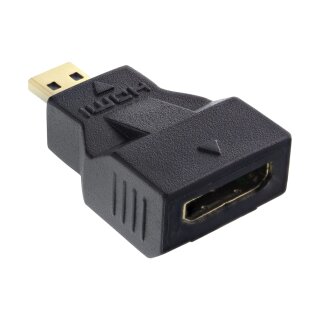 InLine® HDMI Adapter, Mini HDMI C Buchse auf Micro HDMI D Stecker, 4K2K kompatibel, vergoldete Kontakte