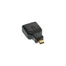 InLine® HDMI Adapter HDMI A female to HDMI D male 4K/60Hz black/gold