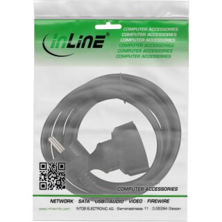 InLine® Strom-Verlängerung Schutzkontakt Stecker / Buchse, schwarz, 7m