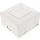 InLine® Cat.6 Wall Outlet Box surface or concealed mount 2x RJ45 socket white vertical