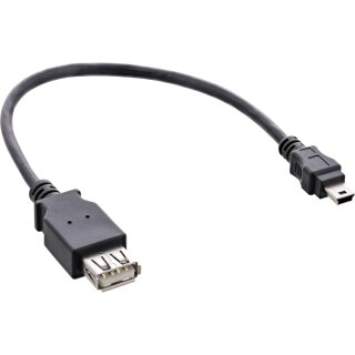 InLine® USB 2.0 Adapterkabel, Buchse A auf Mini-5-pol. Stecker, 0,2m