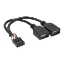 InLine® USB 2.0 Adapter Cable internal 2x USB A...