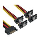 InLine® SATA Power 1 to 4 Cable Socket to 4x SATA...