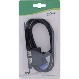 InLine® Slotblech USB 3.0, 2x USB Buchse auf intern Mainboardanschluss 0,5m