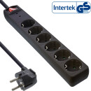 InLine® Power Strip 6 Port with protection 6x Type F...