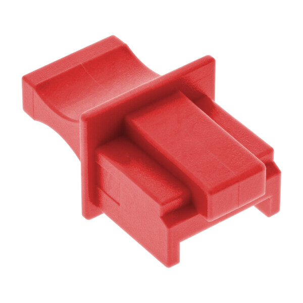 InLine® Dust Cover for RJ45 socket red 100 pcs. Pack