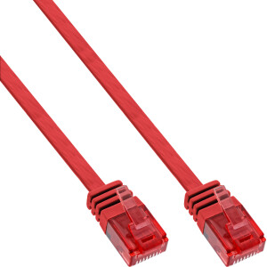 InLine® Flat Ultraslim Patch Cable U/UTP Cat.6 Gigabit ready red 1.5m