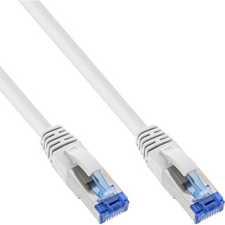 InLine® Patch Cable S/FTP PiMF Cat.6A halogen free 500MHz white 1m