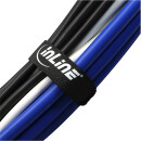 InLine® Klettschlaufen 25x500mm, 10er, schwarz