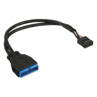 InLine USB 2.0 to 3.0 internal USB 2.0 header to USB 3.0 internal 0.15m