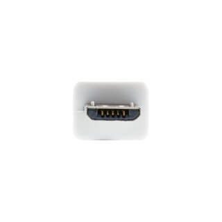 InLine® Micro-USB 2.0 Kabel, USB-A Stecker an Micro-B Stecker, weiß, 1,5m