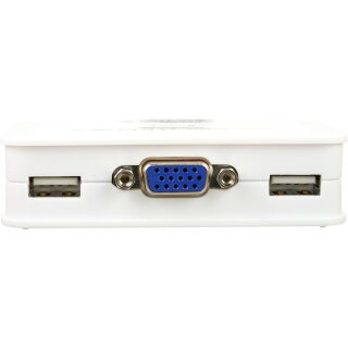 InLine® KVM Switch, 2-fach, VGA, USB, mit Audio, integr. Kabel