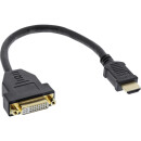 InLine® HDMI-DVI Adapter HDMI A male to DVI female 0.2m