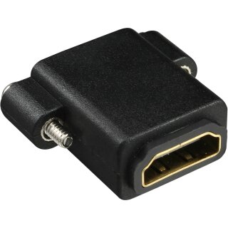 InLine® HDMI Adapter zum Einbau mit Gewinde, HDMI A Buchse/Buchse, vergoldete Kontakte
