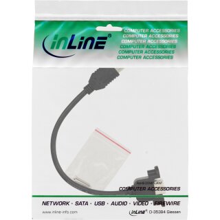 InLine® USB 2.0 Adapterkabel, Buchse A auf Einbaubuchse B, 0,2m