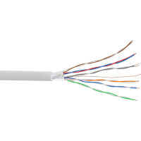 InLine® Telephone Cable 12 wire solid installation 6x2x0.6mm shielded 100m