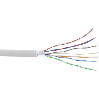 InLine® Telephone Cable 12 wire solid installation 6x2x06mm shielded 25m