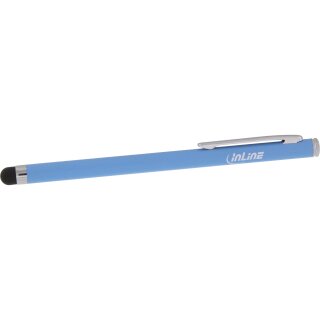 InLine® Stylus, Stift für Touchscreens von Smartphone und Tablet, blau