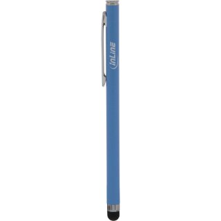 InLine® Stylus, Stift für Touchscreens von Smartphone und Tablet, blau