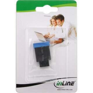 InLine USB 2.0 to 3.0 Adapter internal USB 2.0 mainboard to USB 3.0 pin header