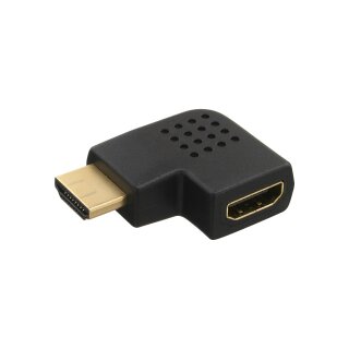 InLine® HDMI Adapter, Stecker / Buchse, seitlich rechts gewinkelt, vergoldete Kontakte, 4K2K kompatibel