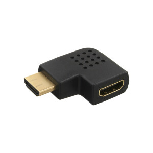 InLine® HDMI Adapter male to female side angled right gold plated
