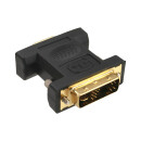 InLine® DVI-A Adapter DVI 12+5 male to VGA 15HD female gold plated