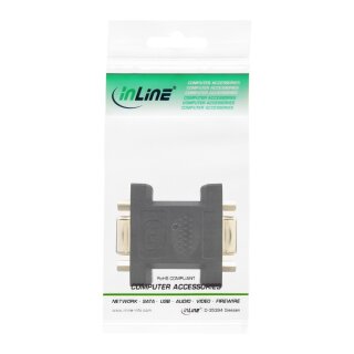 InLine® Mini-Gender-Changer, 15pol HD (VGA), Buchse / Buchse, gold