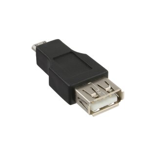 InLine® Micro-USB Adapter, Micro-B Stecker an USB A Buchse