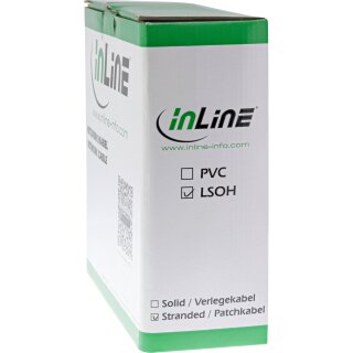 InLine® Patchkabel, S/FTP (PiMf), Cat.6A, 500MHz, halogenfrei, Kupfer, weiß, 100m
