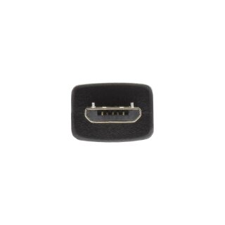 InLine® Micro-USB OTG Adapterkabel, Micro-B Stecker gewinkelt an USB A Buchse, 0,15m