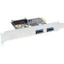 InLine® Schnittstellenkarte, 2x USB 3.0, PCIe, mit...