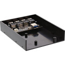 InLine® 4 Port USB 3.0 Front Panel Hub for 3.5" Floppy Slot black
