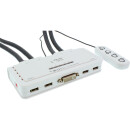 InLine® KVM Switch 4 Port DVI-D + USB + Audio incl. 2...