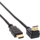 InLine® High Speed HDMI Cable with Ethernet angled gold plated 3m