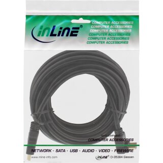 InLine® HDMI Kabel, gewinkelt, HDMI-High Speed mit Ethernet, Stecker / Stecker, verg. Kontakte, schwarz, 5m