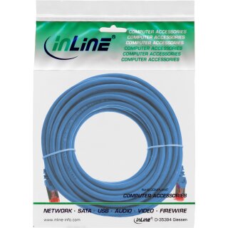 InLine® Patchkabel, S/FTP (PiMf), Cat.6, 250MHz, halogenfrei, Kupfer, blau, 5m