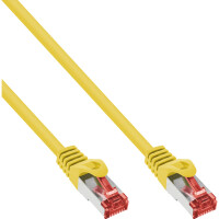 InLine® Patch Cable S/FTP PiMF Cat.6 250MHz copper halogen free yellow 0.3m