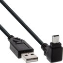 InLine® USB Type A male to Mini 5 Pin male up angled 90° black 2m