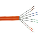 InLine® Duplex Installation Cable S/FTP PiMF Cat.7a AWG23 1200MHz halogen free orange 300m