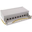 InLine® Patch Panel Cat.6A table / wall assembly 8 Port light grey RAL7035