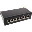 InLine® Patch Panel Cat.6A table / wall assembly 8 Port black RAL9005