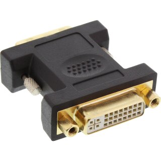 InLine® DVI-D Adapter, Digital 24+5 Buchse an DVI-D 24+1 Stecker, verg. Kontakte