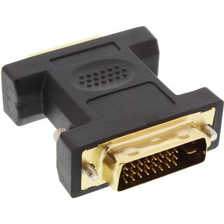 InLine DVI-D Adapter DVI-I 24+5 female to DVI-D 24+1 male gold plated