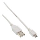 InLine® Micro USB 2.0 Cable USB Type A to Micro-B male white 5m