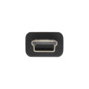 InLine® USB 2.0 Mini-Kabel, USB A Stecker an Mini-B Stecker (5pol.), schwarz, 1,5m