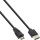InLine® High Speed HDMI Cable with Ethernet Type A to C male super slim black / gold 1m