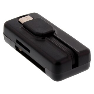 InLine® OTG Card Reader Dual Flex, für SD und microSD, mit USB Buchse und 2 Kartenslots