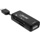 InLine® OTG Card Reader Dual Flex for SD and micro SD with USB Port and 2 Card Slots