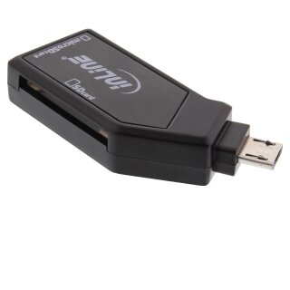 InLine® OTG Mobile Card Reader, USB 2.0, für SD und microSD, für Android Smartphone und Tablet